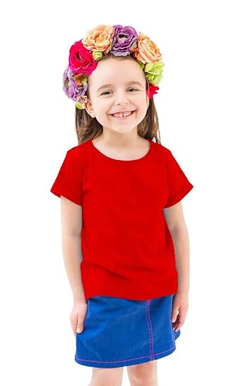 plain red t shirt girl