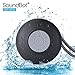 SoundBot SB510FM FM RADIO Water Resistant Bluetooth Wireless 5W Shower Speaker HandsFree Portable Speakerphone w/ Auto-Scan Tuner, 6Hrs Music Streaming, Built-in Mic, Detachable Suction Cup, Lanyard