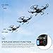 Potensic Drone with HD Camera, F183DH Drone RC Quadcopter RTF Altitude Hold UFO with Newest Stepless-Speed Function,2MP Camera& 5.8Ghz FPV LCD Screen Monitor & Drone Carrying Case - Black