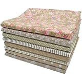 iNee Light Coffee Fat Quarters Fabric Bundles, Quilting Sewing Fabric, 18 x 22 inches,(Light Coffee)