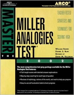 Master the Miller Analogies Test 2002