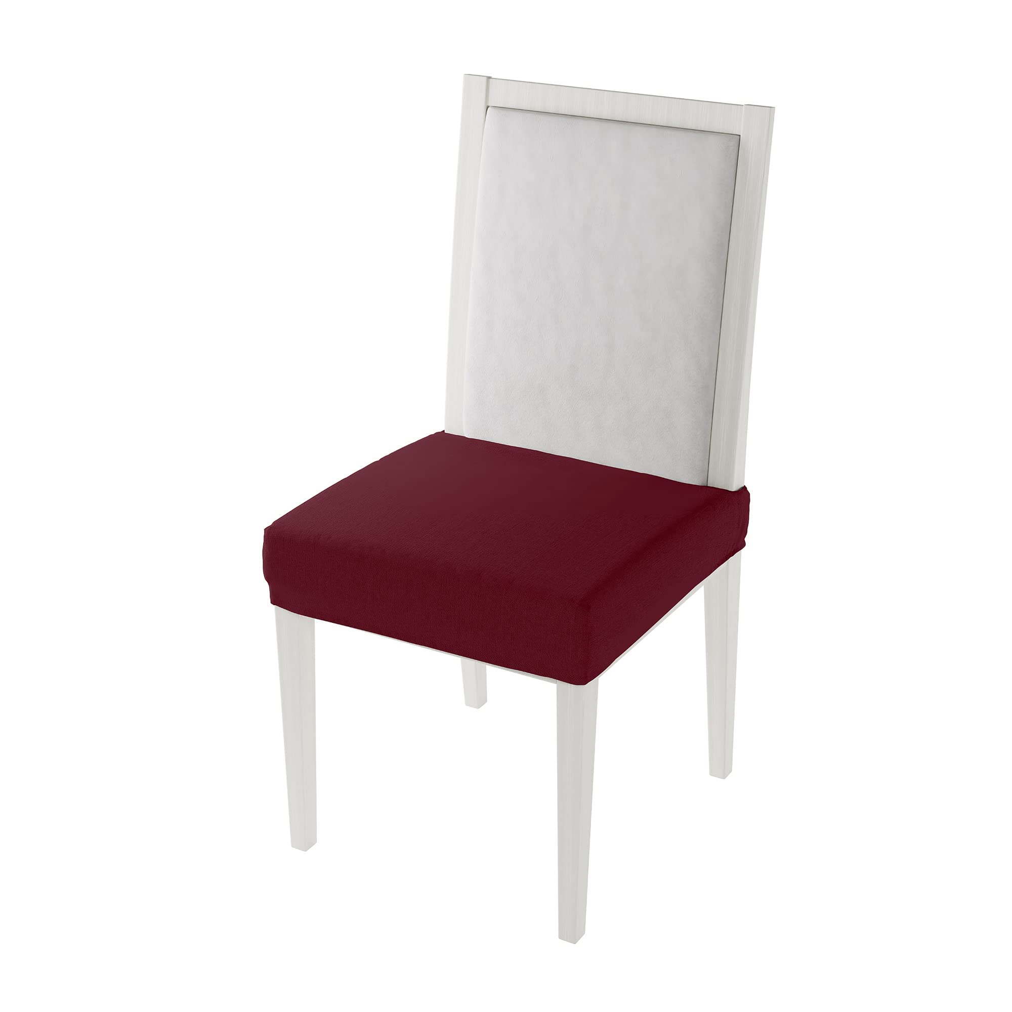 Italian Bed Linen Più Bello Bielastic Chaircover Set, Bordeaux (2 Pieces), Polyester, Standard