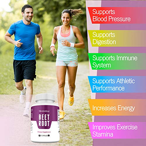 Beet Root Capsules 1300mg Made with Organic Beetroot Powder That