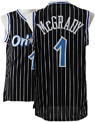 Kedelac Men's McGrady Retro Jerseys Tracy Black Athletics Jersey Orlando Basketball #1 Jersey (S)