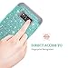 LONTECT Compatible Galaxy S8 Case Luxury Glitter Sparkle Bling Heavy Duty Hybrid Sturdy High Impact Shockproof Protective Cover Case for Samsung Galaxy S8, Shiny Teal