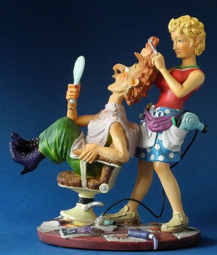 Frisöse Hairdressing Hairdresser Sculpture Figaro Work Group of Profisti