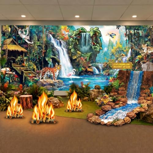 Frienda 18 X Rainforest Falls Backdrop Decoration