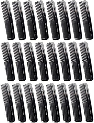 Favorict (24 Pack) 5" Pocket Hair Comb Beard & Mustache Combs for Men's Hair Beard Mustache and Sideburns (A)