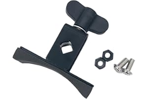 TUOREN Bass Tom Drum Hoop Cowbell Mounting Clamp Bracket for Percussion Mounting Rod, Snare Drum Hoop Mount Holder for Cowbell Jam Block Tambourine Splash Cymbal Drum Set Accessories