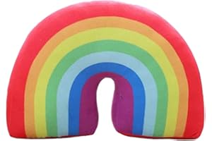 Rainbow Pillow for Girls 13.78inch Arch-Shaped Decorative Rainbow Throw Pillow Plush PP Cotton Stuffed Cushion for Sofa Chair