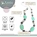 Teething Necklace For Moms To Wear and Baby To Chew, Chewbeads Chewlery Teether and Instant Pacifier for Teething Infants. Made From BPA Free Safe Silicon By JUNGO BAMBINO. (Blueberry and Mint)
