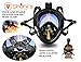Mask Full Face Snorkel- Easy Breath- 180⁰ Panoramic Seaview- Rainbow Mirror Lenses HD- Design Scuba Mask- Anti-Leak & Anti-Fog- Adjustable Silicone Straps (Carbon, L/XL)
