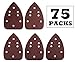 FUGEN 75PCS Assorted Grit 40 80 120 240 400 Mouse Detail Sandpaper Sanding Paper Sanding Sheets Pads