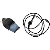 Fox 40 Sonik Blast CMG Whistle with Lanyard, Black