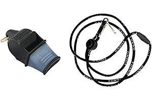 Fox 40 Sonik Blast CMG Whistle with Lanyard, Black