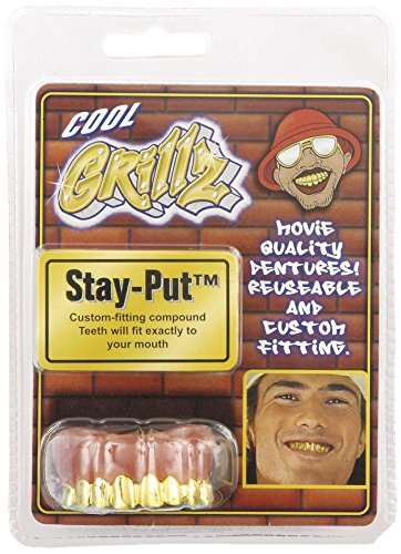 Gold Tooth Costumes Accessories - Forum Novelties Men's Novelty Grillz Teeth, Gold, One