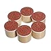 6 in 1 Assorted Retro Vintage Style Round Wooden Rubber Stamp Scrapbook Craft