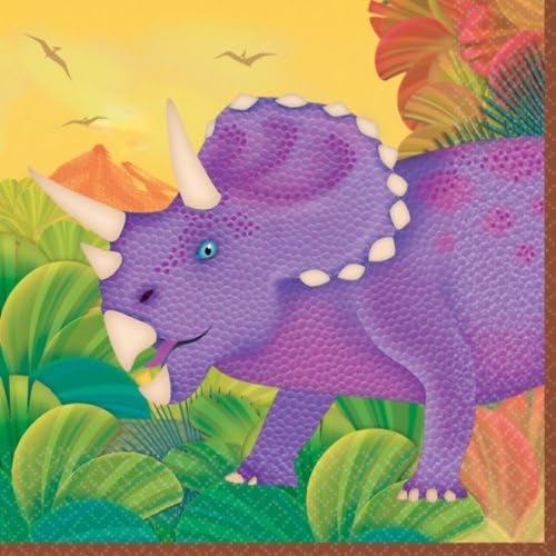 Dinosaur/Prehistoric Party Napkins, pack of 16, beverage size