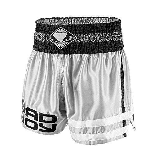 Bad Boy Men s Tii Sok Muay Thai Shorts, Grey/Charcoal/Black, Large/X-Large Bad Boy Men s Tii Sok Muay Thai Shorts, Grey/Charcoal/Black, Large/X-Large