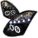 Spec-D Tuning LHP-G35032JM-TM Infiniti G35 Dual Halo Led 2Dr Coupe Black Projector Headlights