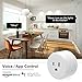 PECHAM WiFi Smart Plug Mini Plug, Remote Control Your Appliances Anywhere, Timing Function, Works with Alexa Echo/Google Home/IFTTT for Voice Control, No Hub Required Smart Socket (1 pack)