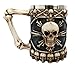 Atlantic Collectibles Large Skeletal Cross Bones Skull Beer Stein Tankard Coffee Cup Drink Mug 12oz
