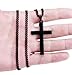 Jstyle Stainless Steel Chain Black Cross Necklace for Men Women, 22-24 Inch