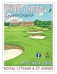 Signed 2012 Open Championship Poster by Lee Wybranski
