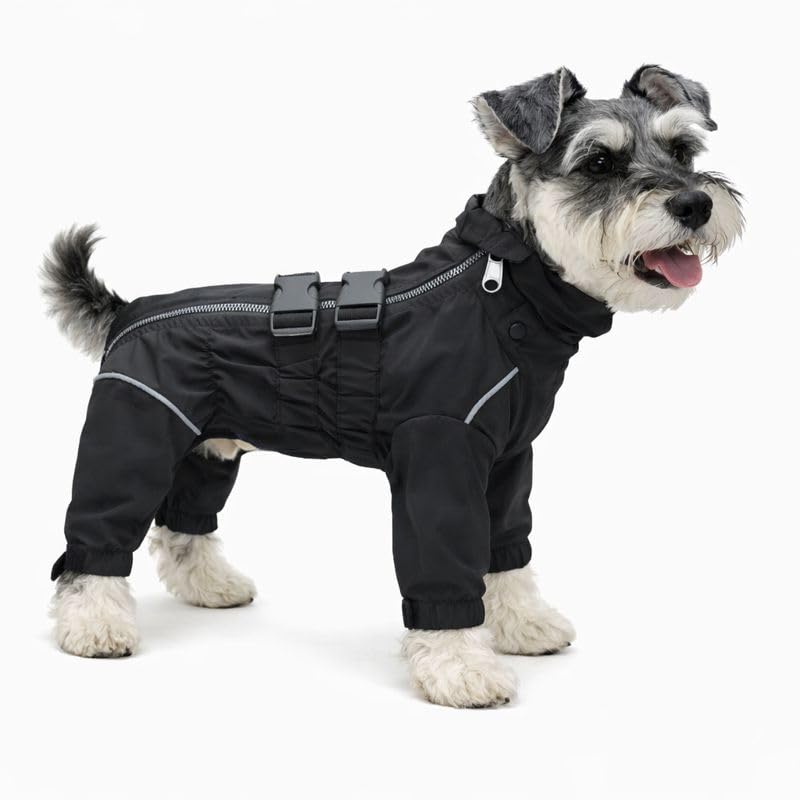Photo 1 of Lovelonglong Waterproof Dog Raincoat – 4-Leg Full Body Dog Rain Suit with Reflective Strips & Leash Opening, Outdoor Dog Jacket for Rainy Weather