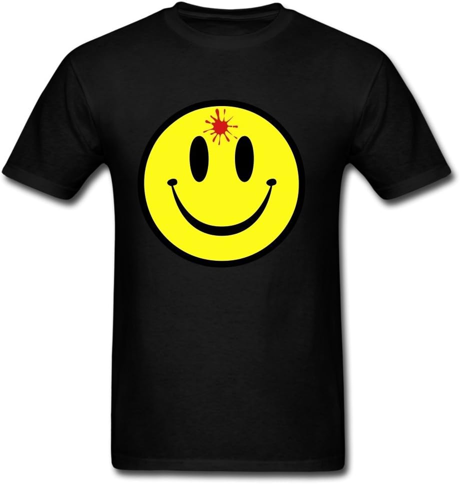 WANLI Cheap Men's Bullet Smiley T-Shirts black XX-Large