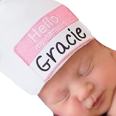 personalized newborn hospital hats