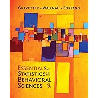 Essentials of Statistics for The Behavioral Sciences (MindTap Course List)