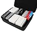 Khanka Double Rows EVA Hard Case Travel Bag for C. A. H. Card Game with 5 Moveable Dividers, Black