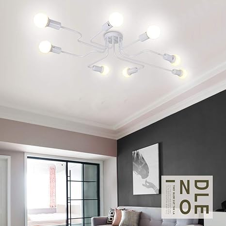 Buy Akdsteel Vintage Wrought Iron Led Ceiling Lamp Living Room