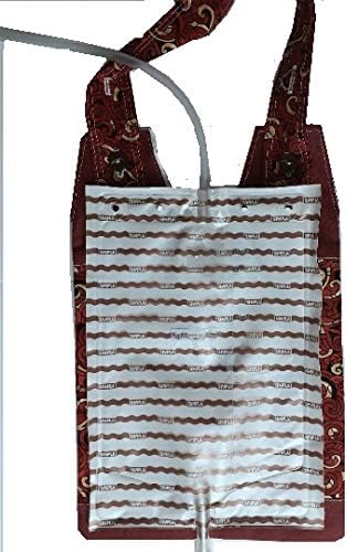 100% Cotton Catheter Night Bag Holder with Handle. Cover for a Catheter Night Bag. Nutex, Multi Coloured - Image 5