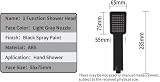 Hairstore Black Square High Pressure Shower Head Handheld Rainfall Water Saving view 5