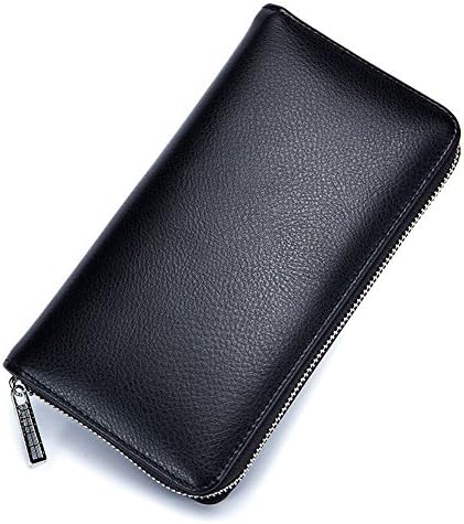 Genuine Leather RFID Blocking Credit Card Holder Long Wallet by 36 Cards Slot
