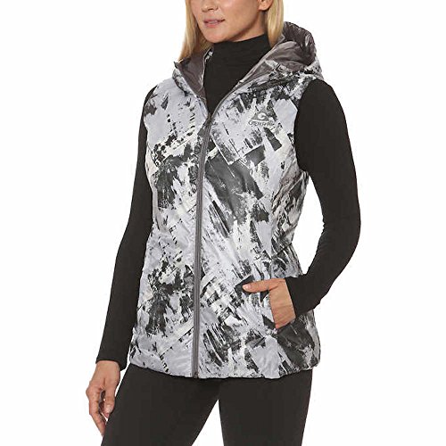 Gerry Women's Reversible Hooded Down Vest (Small, Black/Graph