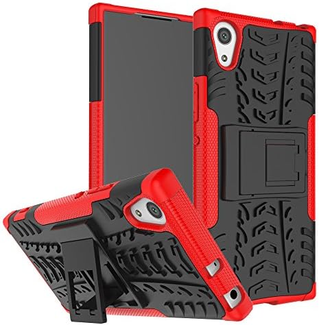 Xperia XA1 Ultra Case, Nicelin Hard PC Material Cover and TPU Inner Holder 2 in 1 Kickstand Case for Sony Xperia XA1 Ultra (6" Display) - [NOT for Xperia XA Ultra ] (Red)