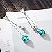 Neoglory Blue Heart Crystal Drop Pearl Earrings Rhinestone Platinum Plated Bridal Jewelry embellished with Crystals from Swarovski