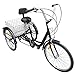 Ridgeyard 6 Speed 24 Inch 3 Wheel Black Color Adult Tricycle Bike Cycling Pedal Cruiser Bicycles Folding Basketthumb 1