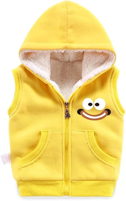 Majia Gilet Sans Manches Vetement Double Epais Garcon Bebe Garcon 1 Hiver 2 Enfants En Bas Age 3 Enfants 4567 Ans Gilet Gilet Jaune 80cm Amazon Fr Cuisine Maison