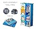 MAGINELS Children Wardrobe Kid Dresser Cute Baby Portable Closet Bedroom Armoire Clothes Hanging Storage Rack Cube Organizer(Blue, 6 Cube & 1 Rod)