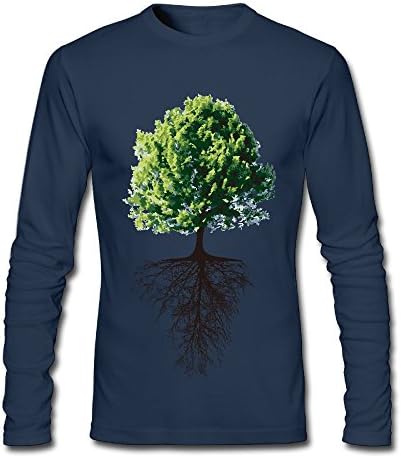 VRG TSHIRT Green Tree Funny Men Long Sleeve Cotton Comfort T-Shirts Crew Neck Sweatshirts