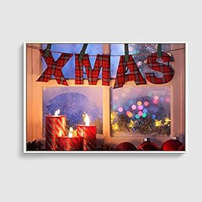 Framed Canvas Home Artwork Decoration Merry Christmas Canvas Wall Art for Living Room, Bedroom - 16x24 inches