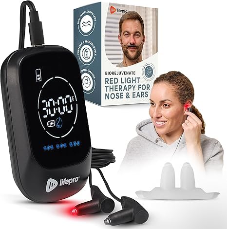 Photo 1 of Lifepro red Light Therapy for Nose & Ears - Rechargeable Near Infrared & Red Light Nasal Therapy for Nose - red Light Therapy for Ears/Sinuses Pain Relieve - Red Light Sinus Therapy Device
