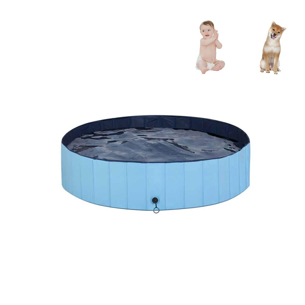 MorTime Foldable Dog Pool Portable Pet Bath Tub Large Indoor & Outdoor Collapsible Bathing Tub for Dogs and Cats