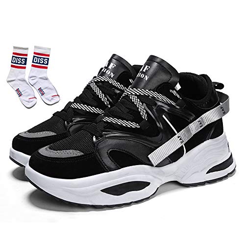 Men's Retro Color Blocked Fashion Sneakers Sport Running Shoes Walking Casual Athletic Shoes(3,6.5)