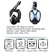 UFANORE Full Face Snorkel Mask, Snorkel Mask with Detachable Camera Mount & Foldable 180° Panoramic View, Free Breathing & Anti-Fog & Anti-Leak Snorkerling mask for Adult
