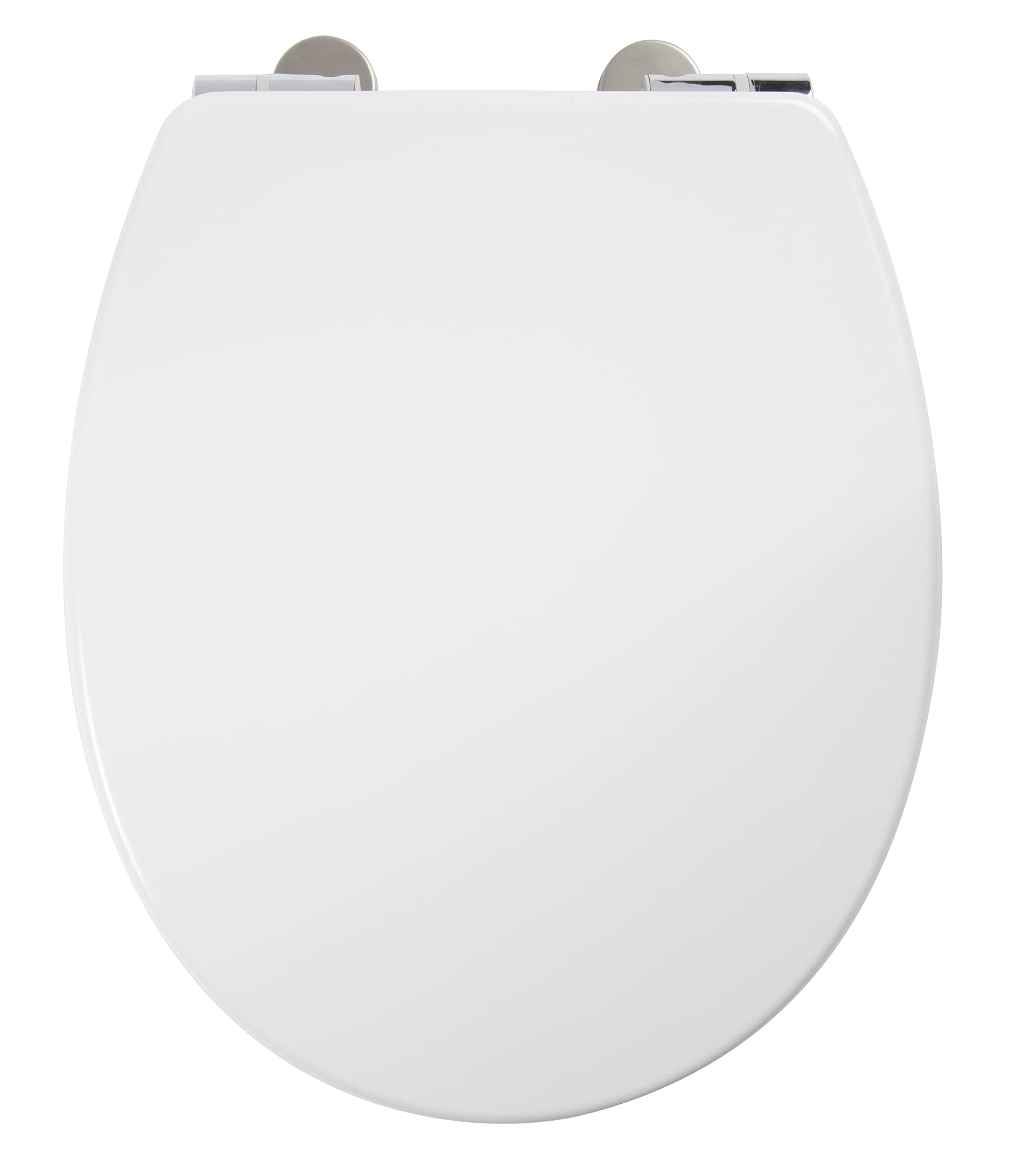 Croydex Haughton Premium Toilet Seat Soft Close - Adjustable Hinges Fit All Standard Toilets with Quick Release Button for Easy Cleaning and Made from Heavy Duty White Thermoset Plastic